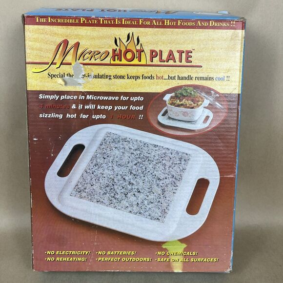 New Micro Hot Plate Microwave Thermal Insulating Stone Keeps Food‎ Hot 1 Hour - Picture 1 of 7